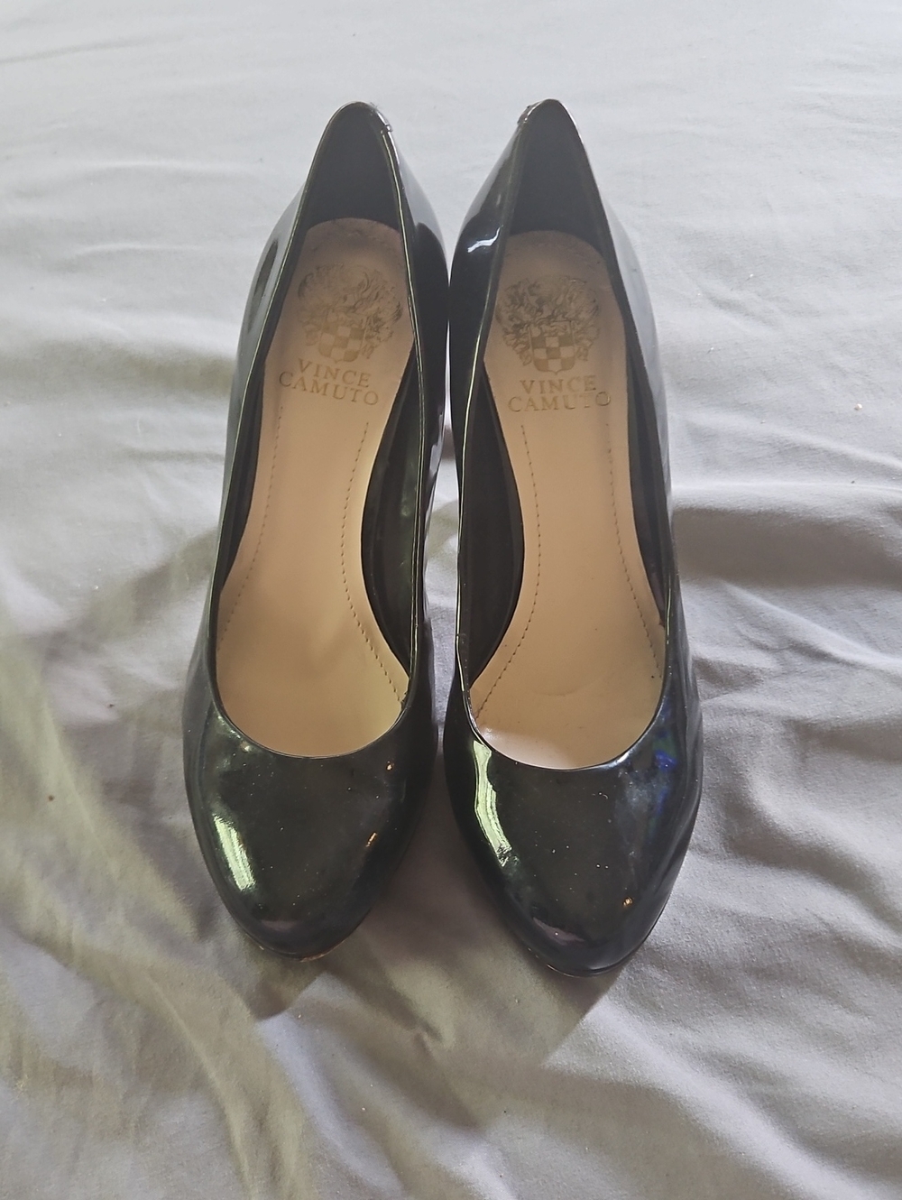 Vince Camuto Black Patent Pointed-Toe Pumps
